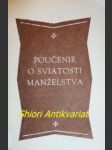 Poučenie o sviatosti manželstva - náhled