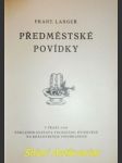 Předměstské povídky - langer františek - náhled