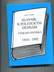 Slovník k politickým dějinám Československa 1918-1922 - náhled