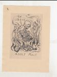 Ex Libris Adolf Malý (Kostra s knihami) - náhled