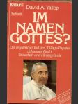 Im namen gottes? yallop david a. - náhled