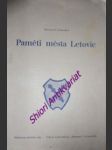 Paměti města letovic - janoušek emanuel - náhled