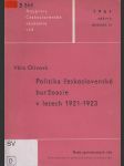 Politika československé buržoasie v letech 1921-1923 - náhled