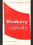 Divákovy zápísky - náhled