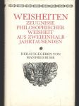 Weisheiten Zeugnisse Philosophischer... - náhled