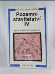 Pozemní stavitelství IV pro 4. ročník SPŠ stavebních - náhled