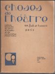 Choses de théâtre: Numéro tchécoslovaque - Cahiers mensuels de notes d´études et de recherches théârrales - náhled