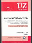 Zahraniční obchod - Zákon o zahraničním obchodu - náhled