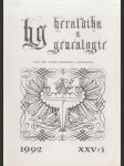 Heraldika a genealogie, 1-4/ 1992 (3 svazky) - náhled