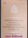 Poselství k oslavě třetího světového dne nemocných 11. února 1995 - jan pavel ii. - náhled