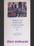 Paměti - dačický z heslova mikuláš - náhled