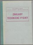 Základy technické fysiky- Horák - náhled