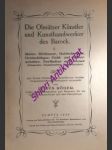 DIE OLMÜTZER KÜNSTLER UND KUNSTHANDWERKER DES BAROCK - I. Maler, Bildhauer, Goldschmiede, Goldschläger, Gold- und Silberarbeiter, Perlhefter und Glaser (Glasmaler, Glasschneider, Spiegelmacher) - RÖDER Julius - náhled