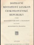 Dopravní místopisný lexikon Československé republiky - náhled