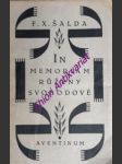 Im memoriam růženy svobodové z prožitého a vypozorovaného - šalda františek xaver - náhled