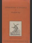 Literatura o divadle a divadelní hry - náhled