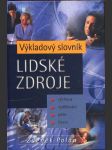 Lidské zdroje - výkladový slovník palán zdeněk - náhled