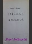 O knihách a čtenářích - čapek karel - náhled