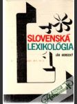 Slovenská lexikológia - náhled