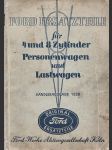 Ford ersatzteile für 4 und 8 Zylinder Personenwagen und Lastwagen - Händlerausgabe 1939 - náhled