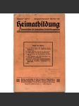 Heimatbildung. Monatsblätter für heimatliches Volksbildungswesen. Jahrgang 8, Heft 8/9-12, Mai/Juni - September 1927 [Ročník 8, č. 8/9-12, květen/červen - září 1927; Sudety; časopisy; vlastivěda; historie] - náhled