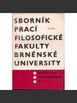 Sborník prací...roč. X/1961, filosofická fakulta Brněnské university, řada uměnovědná F5 - náhled