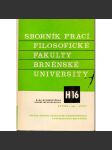 Sborník prací...roč. XXX/1981, filosofická fakulta Brněnské university, řada hudebněvědná H16 - náhled