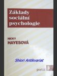 Základy sociální psychologie - hayesová nicky - náhled