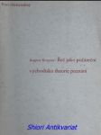 Řeč jako počáteční východisko theorie poznání - brunner august t.j. - náhled