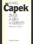 Karel čapek - život a dílo v datech halík miroslav - náhled