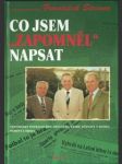 Co jsem "zapomněl" napsat - náhled