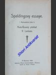 Spaldingovy essaye - spalding john lancaster - náhled