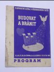 Program slavnostní scény budovat a bránit 1938 - náhled