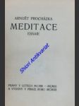 Meditace - essaie - procházka arnošt - náhled