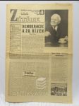 Zítřek - Týdeník pro politiku, ekonomiku, vědu a kulturu 30. 10. 1968, ročník I, číslo 4: Demokracie a 28. říjen; Co tomu říkáte pane Werichu? - náhled