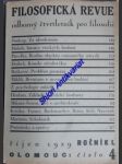 FILOSOFICKÁ REVUE - Odborný čtvrtletník pro filosofii - Ročník I. číslo 2-3-4 - Kolektiv autorů - náhled