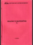 Dialógy o slovenčine V. - náhled