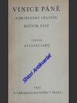 VINICE PÁNĚ - Náboženský věstník - ročník V. - Kolektiv autorů - náhled