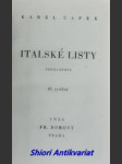 Italské listy - feuilletony - čapek karel - náhled