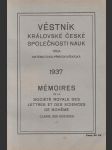 Věstník královské české společnosti nauk; ročník 1937 - náhled