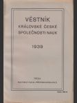 Věstník královské české společnosti nauk; ročník 1939 - náhled