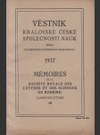 Věstník královské české společnosti nauk; ročník 1937 - náhled