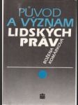 Původ a význam lidských práv - náhled