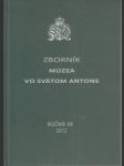 Zborník Múzea vo Svätom Antone roč.XX. 2012 - náhled