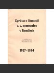 Zpráva o činnosti v.v. nemocnice v Semilech v letech 1927-1934 (Semily, historie nemocnice, činnost nemocnice) - náhled