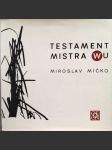 Testament Mistra Wu (umění, mj. Tudy šel člověk, In questo campo, Parrhasios, Sokrates) - náhled