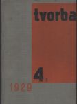 Tvorba - list pro literaturu politiku a umění  4 / 2  1929 - náhled