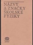 Názvy a značky školské fyziky - náhled