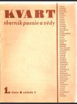 Kvart - sborník poesie a vědy ročník 4. - 5  sv. - náhled