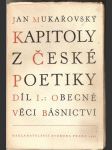 Kapitoly  z  české  poetiky - díl i., ii. a iii. komplet  - náhled